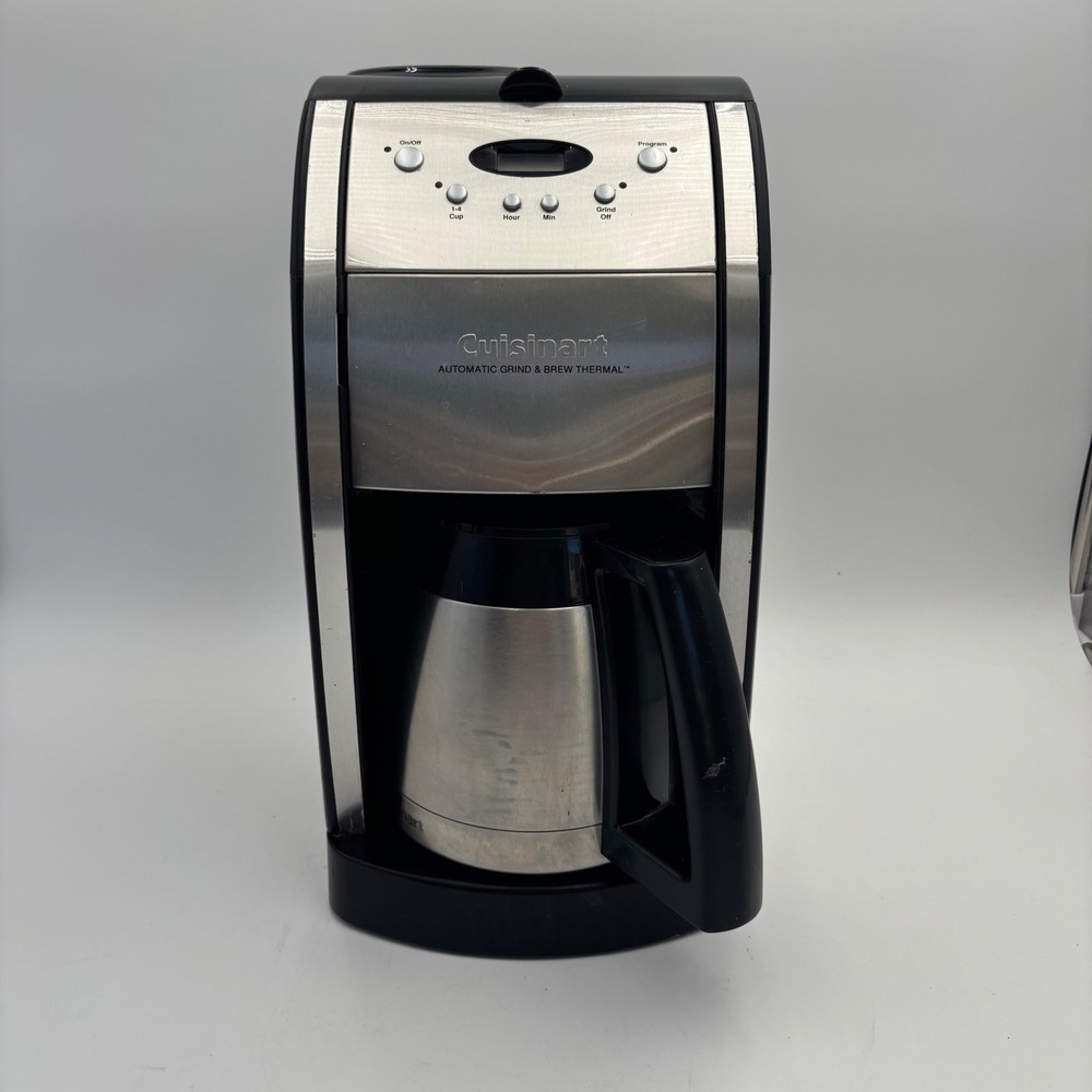 Cuisinart Coffee Maker Silver Good Automatic Grind & Brew Thermal DGB-650BC